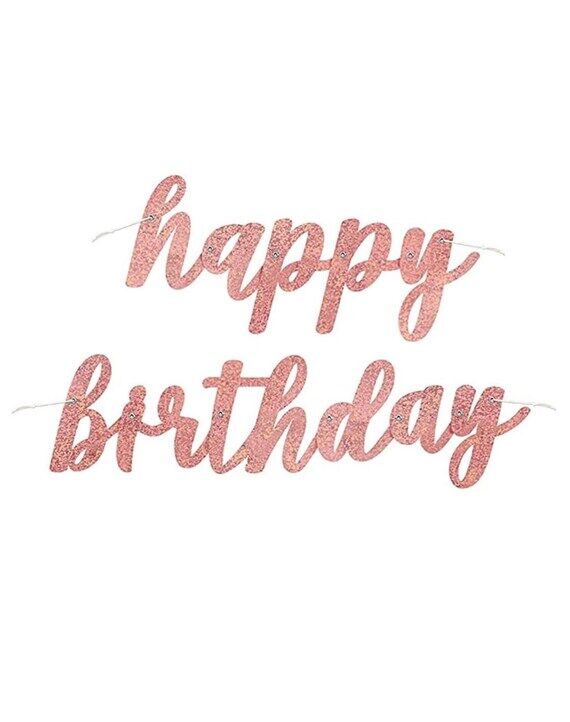 2.75ft Glitz Rose Gold Birthday Banner