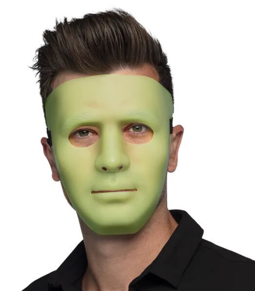 Glow-in-the-dark- Horror Mask for Adults Made of Latex, Mask for Halloween and Carnival